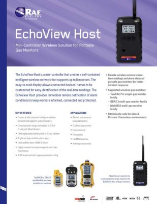 EchoView Host by Honeywell RAE Systems Datasheet