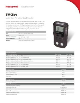 Honeywell BW Clip4 Order Sheet
