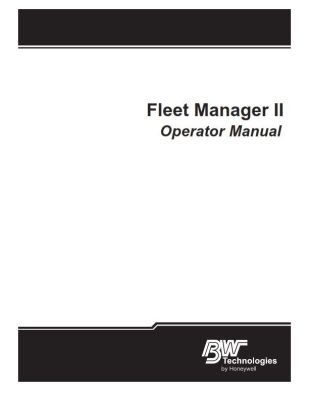 Honeywell BW Fleet Manager II Operator Manual