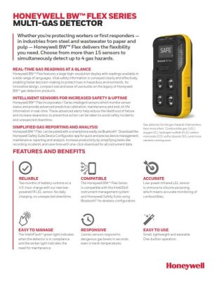 Honeywell BW Flex Multi-Gas Detector Datasheet