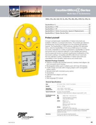 Honeywell BW GasAlertMicro 5 Series Order Information