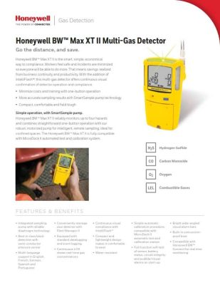 Honeywell BW Max XT II Datasheet