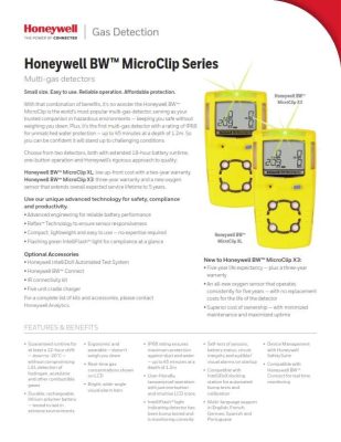 Honeywell BW MicroClip Series Datasheet