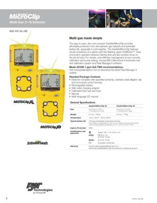 Honeywell BW MicroClip Series Order Sheet