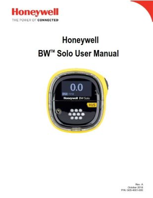 Honeywell BW Solo Single Gas Detector User Manual