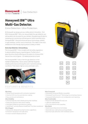 Honeywell BW Ultra Portable Five Gas Detector Datasheet
