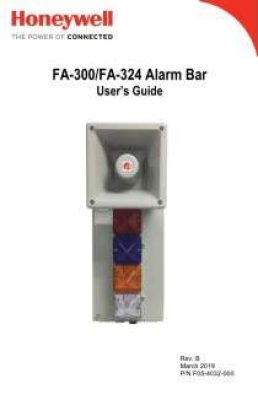 Honeywell FA-300 and FA-324 Alarm Bar User Guide