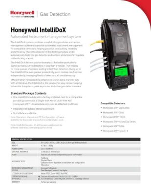 Honeywell IntelliDoX Docking Module Order Sheet