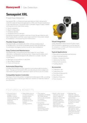 Honeywell Sensepoint XRL Fixed Gas Detector Datasheet