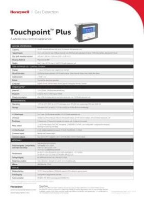 Honeywell Touchpoint Plus Controller Specifications
