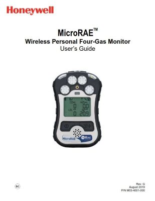 MicroRAE Wireless Personal Four-Gas Monitor PGM-26XX Series User Guide