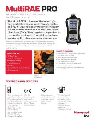 MultiRAE Pro Wireless Portable Multi-Threat Radiation & Chemical Detector by RAE