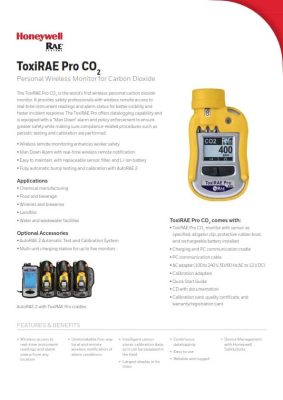 ToxiRAE_Pro CO2 PGM-1850 Carbon Dioxide Datasheet